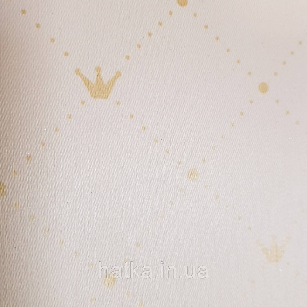 Обои виниловые на флизелине AdaWall Ada Kids метровые детские короны ромбы золотистые на розовом Киев - изображение 2