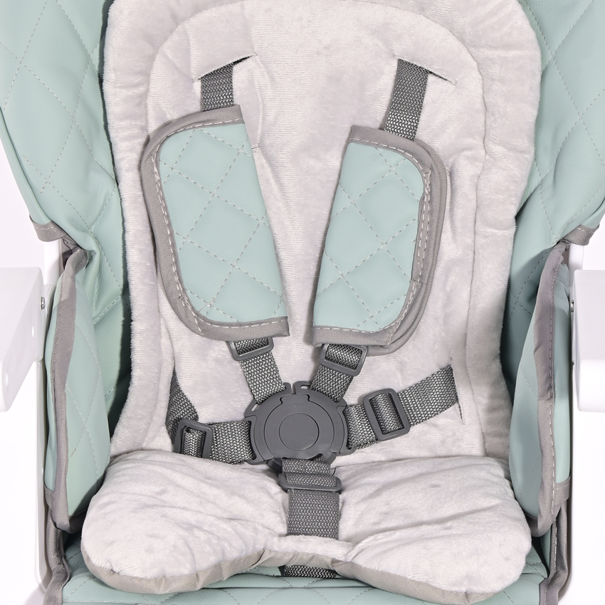 Складной детский стульчик для кормления с рождения Party Arctic Blue Leather Lorelli Голубой Кривой Рог - изображение 4