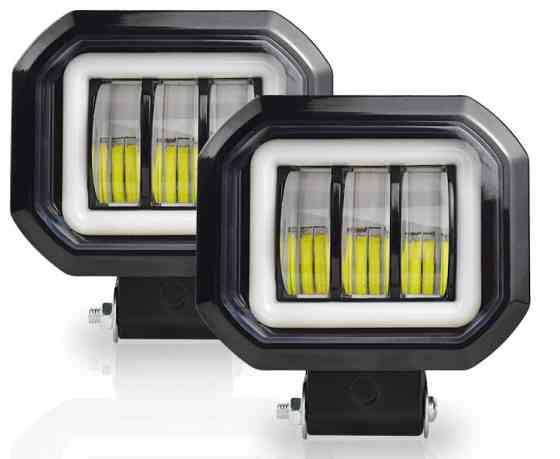 Фара світлодіодна LED квадратна противотуманная 30W + LED кільце з чіткою світловий кордоном Мукачево