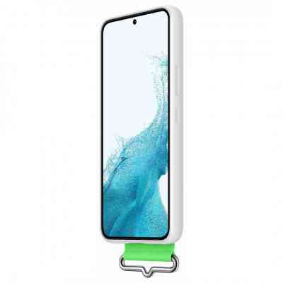 Чехол для мобильного телефона Samsung Silicone with Strap Cover Galaxy S22 White (EF-GS901TWEGRU) Винница