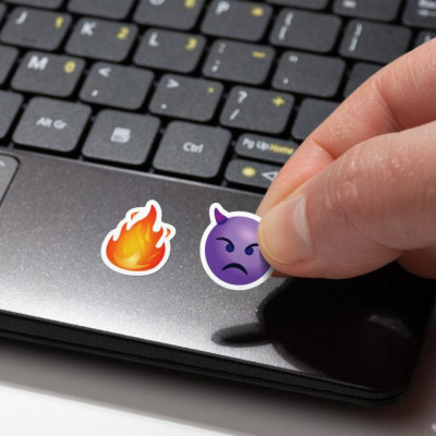 Наклейка на клавіатуру SampleZone непрозора чорна, біло-жовта (SZ-BK-YS) Вінниця - фото 4