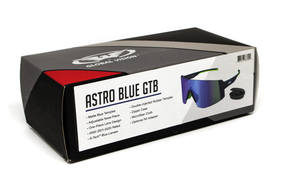 Окуляри захисні Global Vision Astro Blue (G-Tech™ blue), дзеркальні сині в синій оправі (з можливістю установки діоптрійної Запорожье - изображение 9