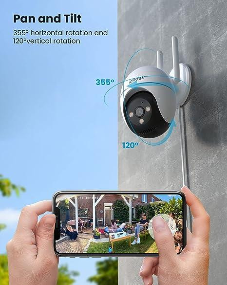 Камера відеоспостереження ieGeek 2K Wi-Fi PTZ 360° IP65 з нічним баченням, сиреною та двостороннім аудіо Київ - фото 4