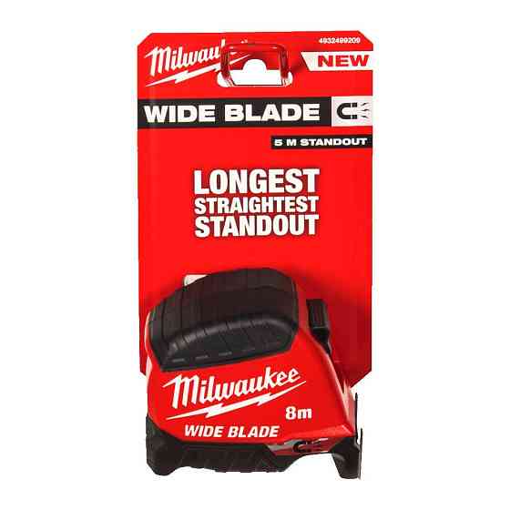 Рулетка магнітна WIDE BLADE MAGNETIC MILWAUKEE (Gen2), (полотно 35мм), 8м Одесса