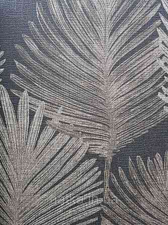 Шпалери вінілові на флізеліні AS creation Metropolitan stories By Time 0,53х10 листя папороті сірі чорні Київ