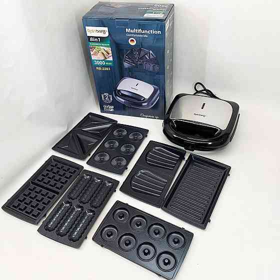 Вафельниця мультимейкер зі змінними формами, Притискний гриль для булочок і сендвічів LI-87 Івано-Франківськ