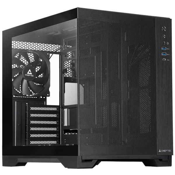 Корпус Chieftec VISIO AIR GM-30B-M-OP ATX, без БЖ, Black Вінниця - фото 1