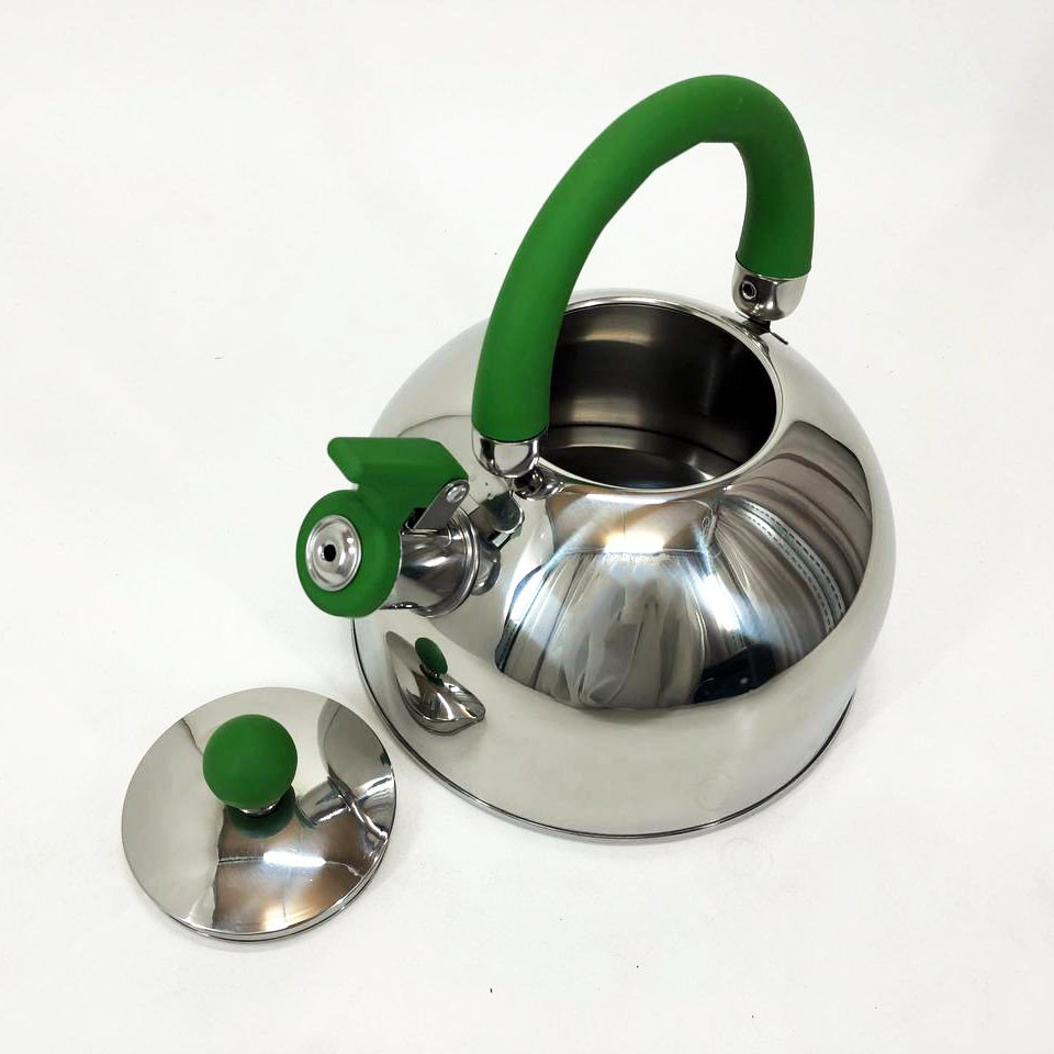 Стильный чайник из нержавеющей стали с свистком, Чайники со свистком наплитные, Чайник для воды на газ BH-57 Львов - изображение 1