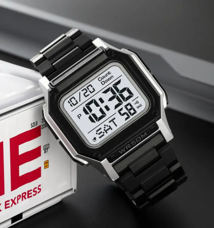 Часы мужские спортивные наручные Skmei 2264 Ч/б с серебристым корпусом Винница