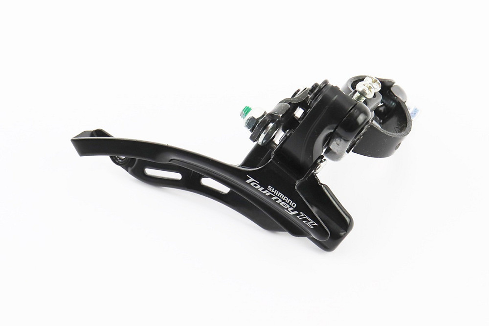 Перемикач ланцюга передній з верхньою тягою, кріпл. 28,6мм, під зірку 42Т, чорний FD-TZ 500 Київ - фото 1