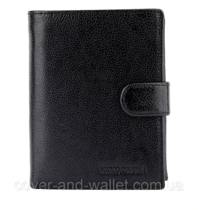 Елітний чоловічий портмоне з відділенням для документів Marco Coverna 010-807 чорний Київ - фото 12