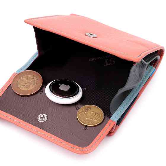 Яркий женский кошелек среднего размера из натуральной кожи ST Leather 19498 Оранжевый Киев