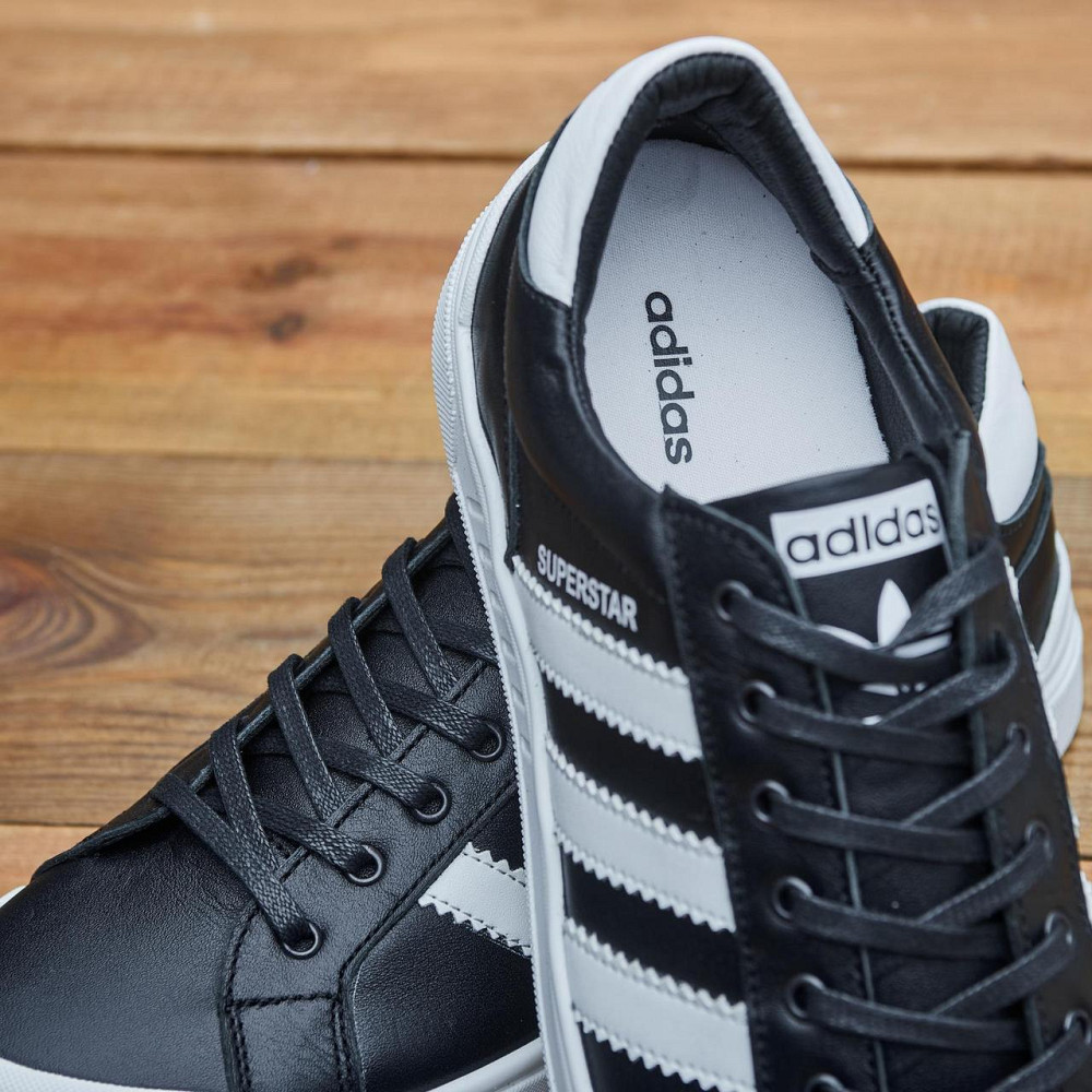 Чоловічі шкіряні кросівки М-144 чер.бел Харьков - изображение 6