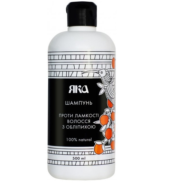 Шампунь-бальзам против ломкости волос с облепиховым маслом ЯКА 500 мл Киев - изображение 1
