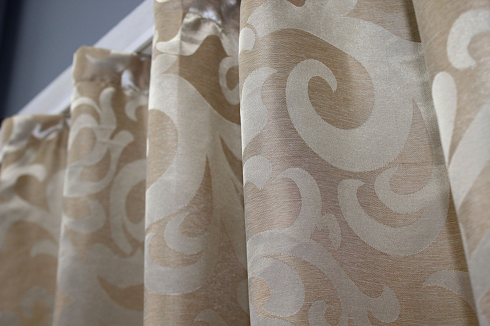 Комплект коротких штор VR-Textil жакард Вензель №416ш 130х170 см 2 шт Бежевий (35-0041) Київ - фото 5