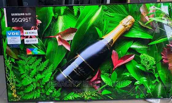 Телевізор Безрамний: 55" 120 Гц. QLED 4K, Сабвуфер Smart Samsung 55Q95T. Київ