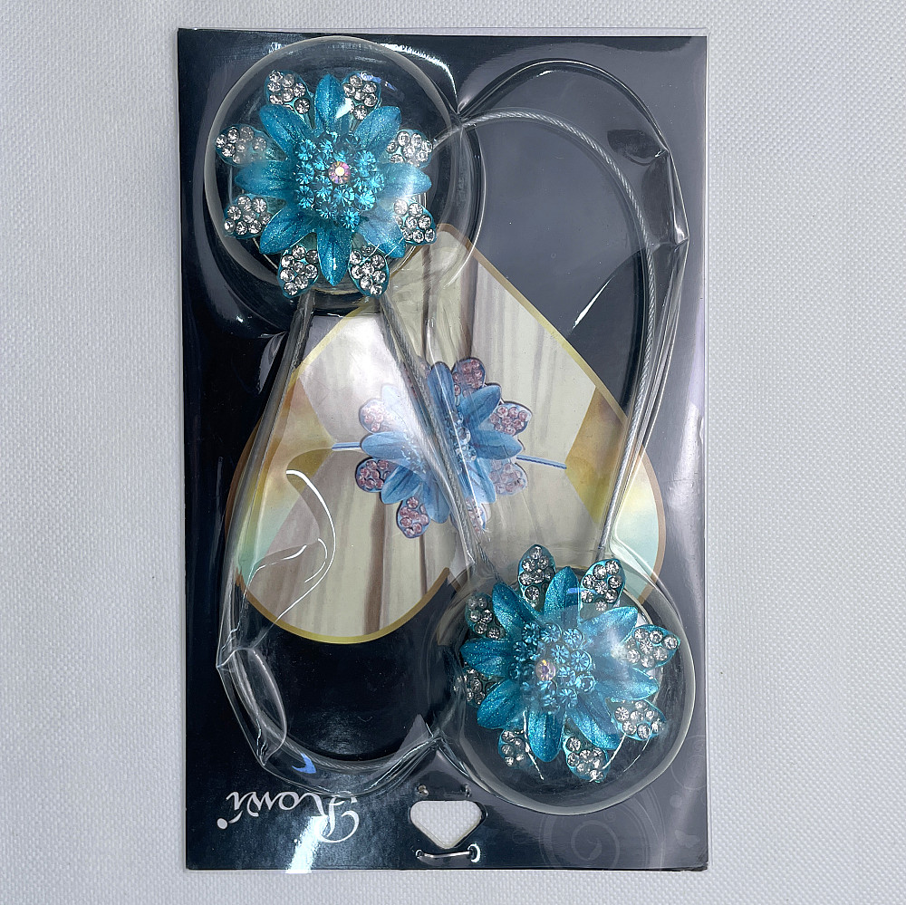 Магніти для штор та гардин "Flowers" набір 2 шт Блакитний (81-224) Київ - фото 8