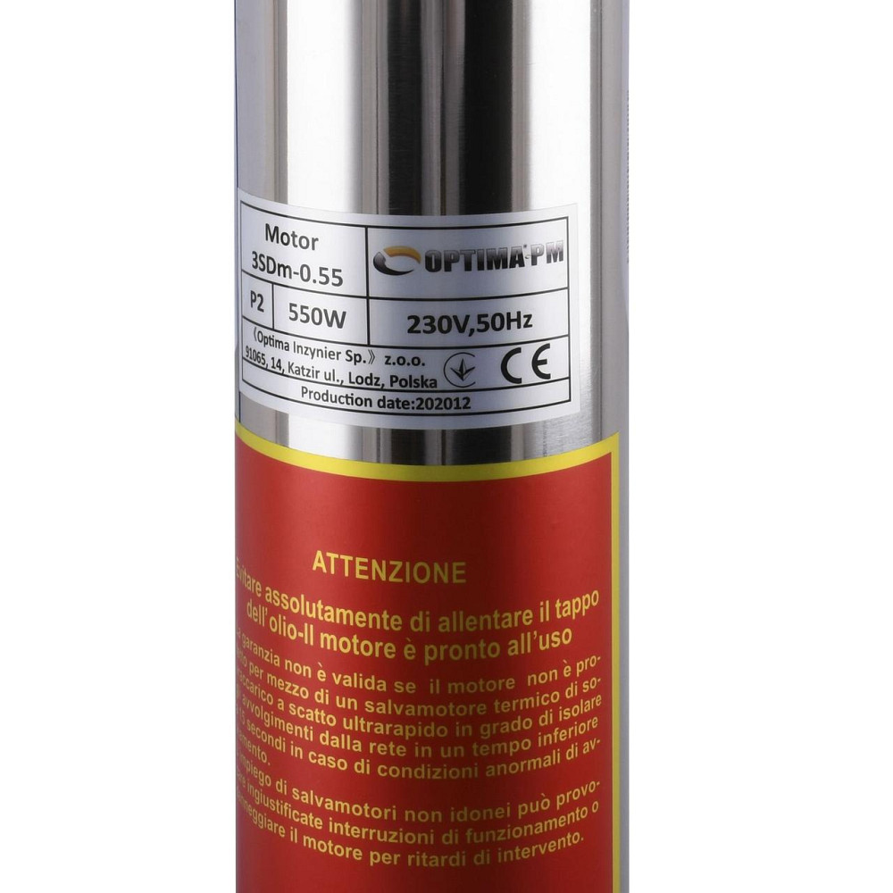 Насос свердловиний з підвищеною стійкістю до піску OPTIMA PM 3SDm2,5/15 0,55 кВт 65м + 40 м кабель (000021404) Київ - фото 2