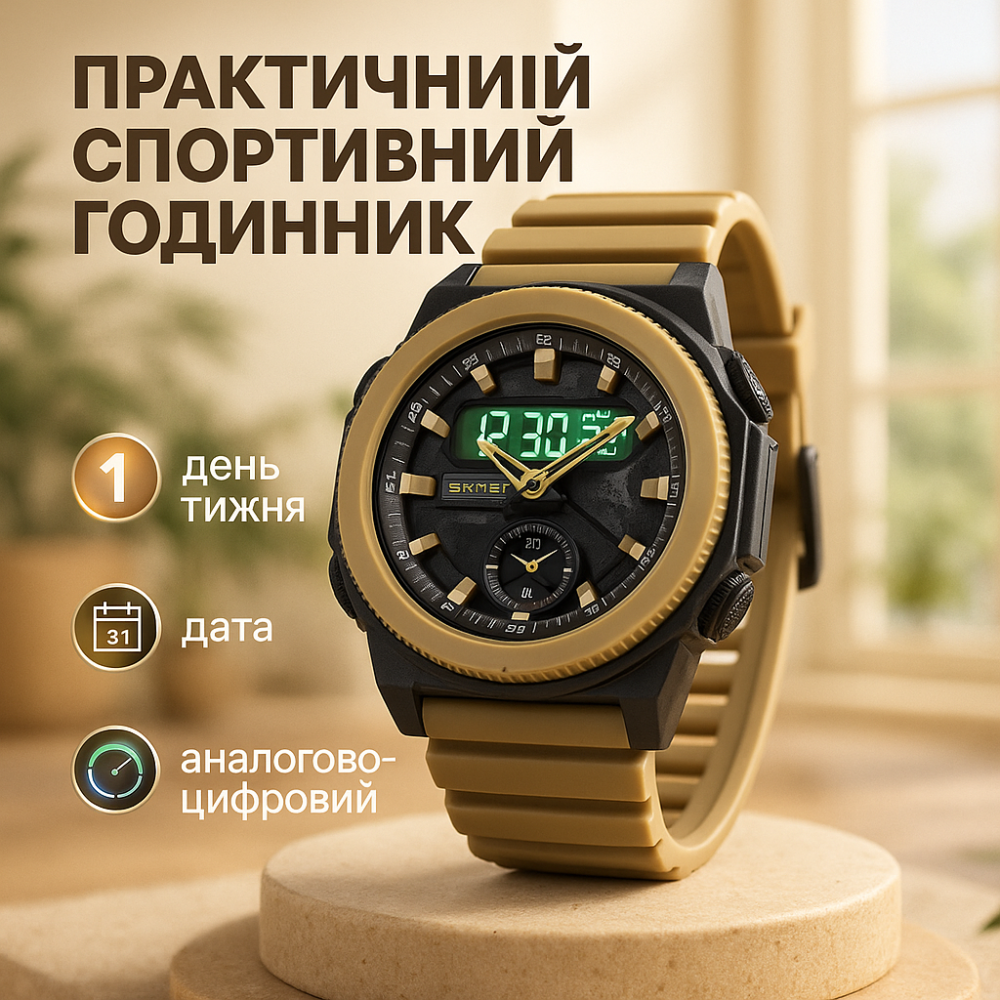 Армійський годинник мілітарі SKMEI, Модний наручний електронний годинник Якісний спортивний EN-15 Львів - фото 3