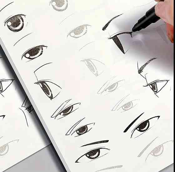 Книга для навчання малюванню аніме персонажів – лінійні контури Київ