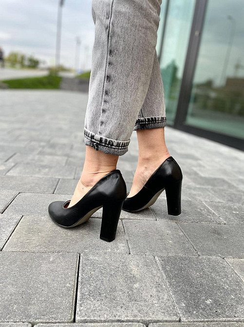 Туфлі жіночі D and V чорні натуральна шкіра каблук 9 см 36 р. (2246) Коломыя - изображение 9
