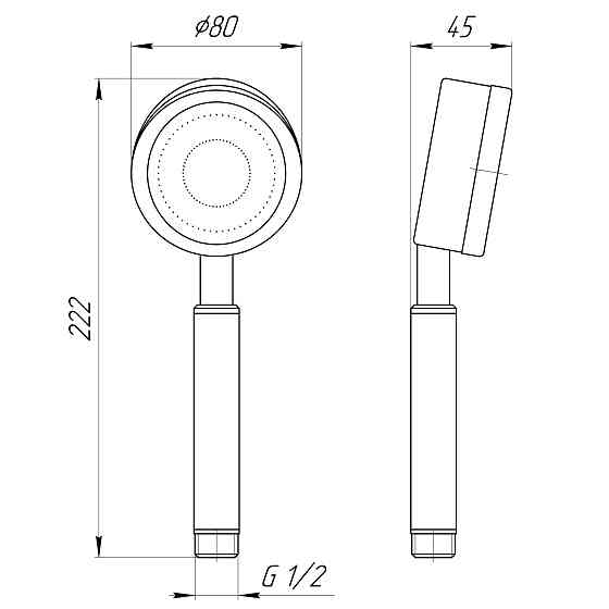Душова лійка Globus Lux SUS-008H (7324900090) Луцк
