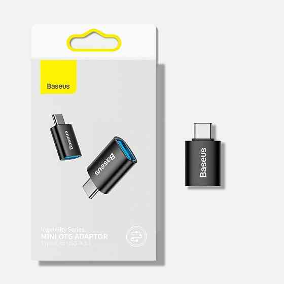 Адаптер перехідник Baseus Ingenuity Series Mini OTG Adaptor Type-C - USB-A 3.1, колір чорний ZJJQ000001 Одеса