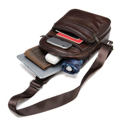 Сумка Vintage Чоловіча через плече Коричнева (14986) Вінниця - фото 6