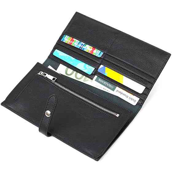 Жіночий тонкий гаманець з натуральної шкіри Tony Bellucci 22036 Чорний Київ