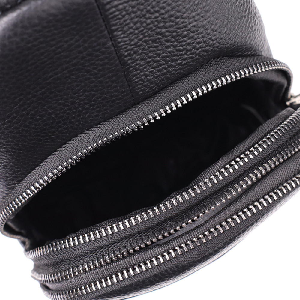 Чоловіча сумка через плече з натуральної шкіри Чорний (Vintage) Київ - фото 1