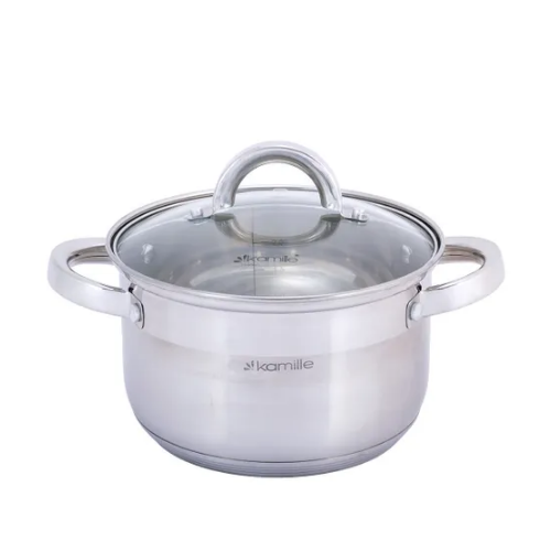 Набір каструль 12 предметів (ківш 1,8л/сковорідка d24см/каструлі 1,8/2,5/3,8/5,8л) 5634S KAMILLE Житомир - фото 10