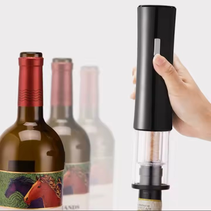 Штопор электрический на батарейках автоматический для вина електроштопор портативный прозрачный черный Кам'янець-Подільський - фото 6