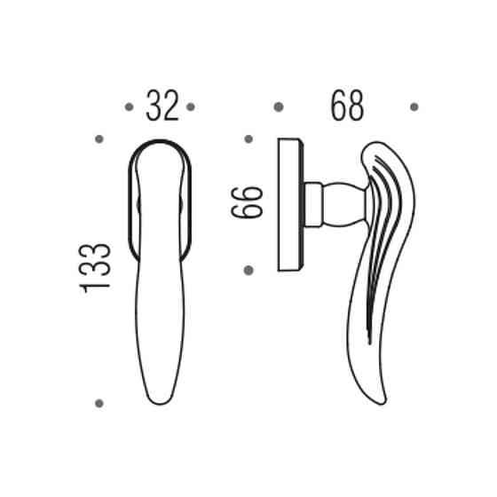Colombo Ручка оконная Piuma AR12DK/SM бронза Киев