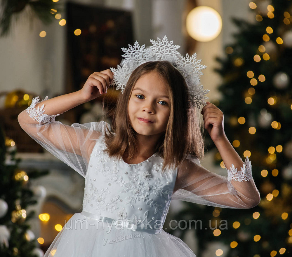 Обруч обідок Сніжинка корона Снігова королева Срібна Кривий Ріг - фото 13