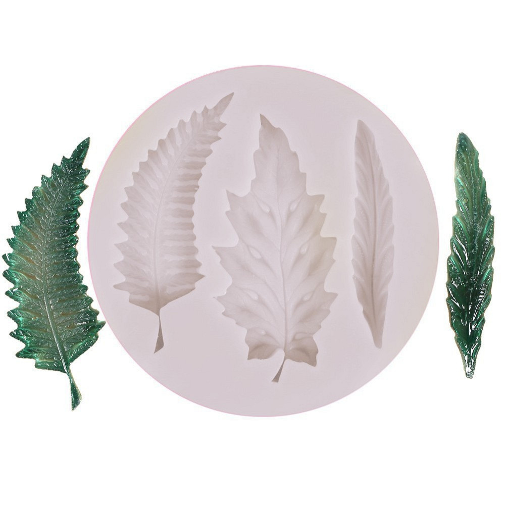 Силиконовая форма Листья 88 мм серый Киев - изображение 1