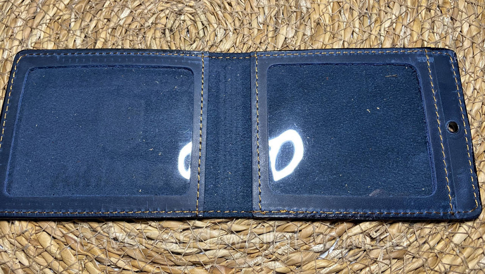 Універсальна обкладинка "Посвідчення України" з вінтажної шкіри синього кольору Puos Київ - фото 2
