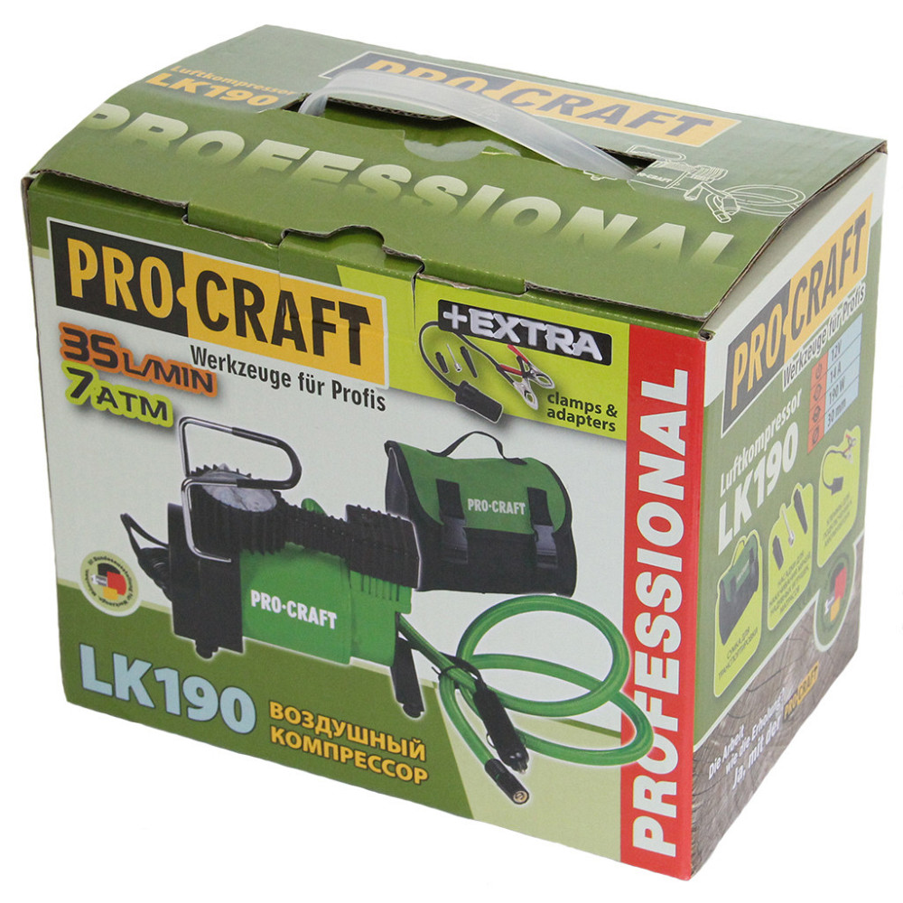 Автомобільний компресор Procraft LK190 – 7 атм, 168 Вт, для шин R13-R16 Івано-Франківськ - фото 6
