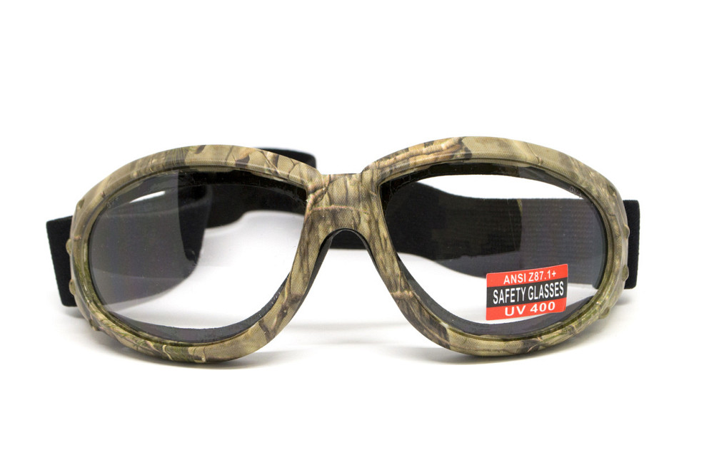 Окуляри захисні з ущільнювачем Global Vision Eliminator Camo Forest (clear), прозорі в камуфльованій оправі Запорожье - изображение 3