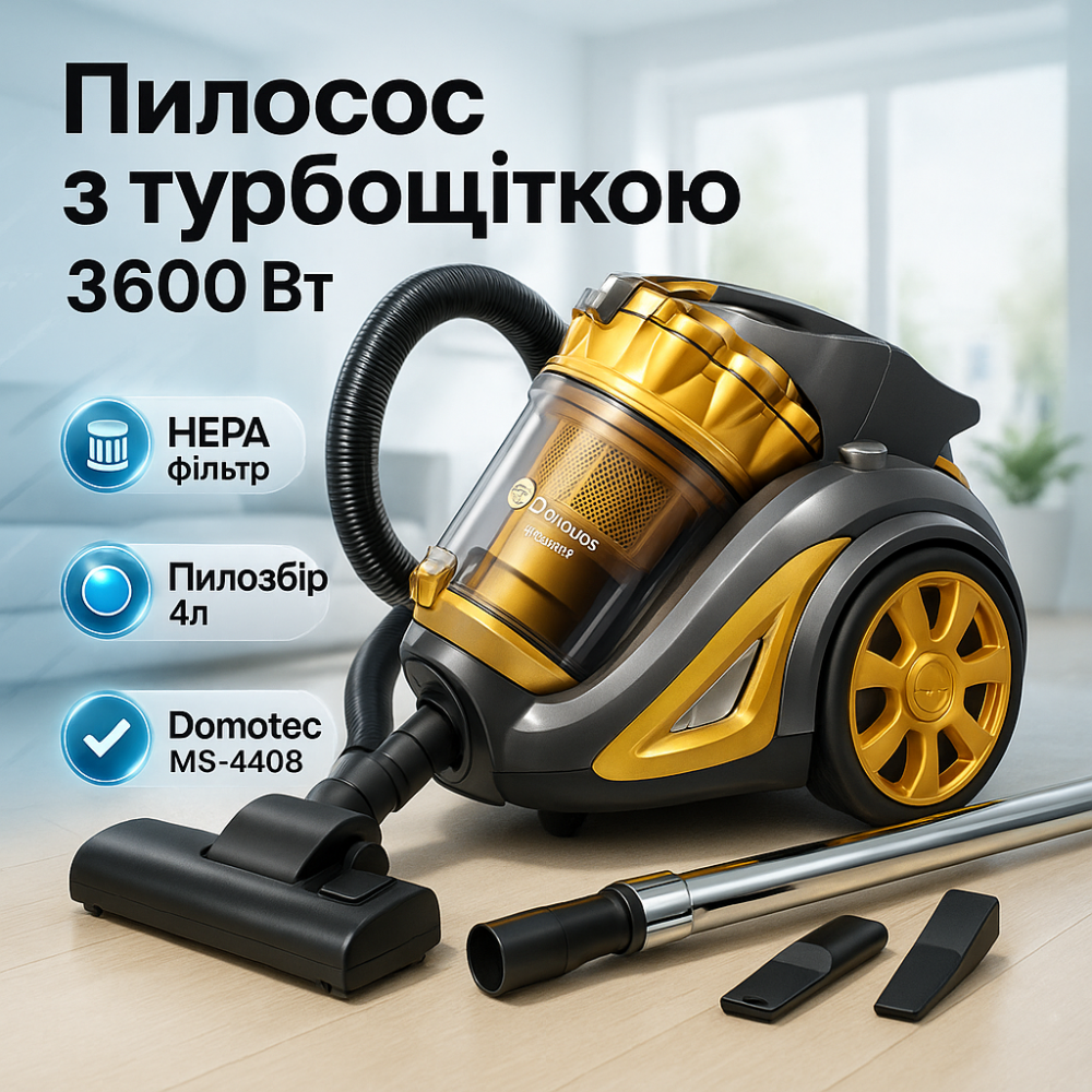 Практичний пилосос для прибирання в домі, Зручний пилосос для швидкого прибирання OM-89 Львів - фото 16