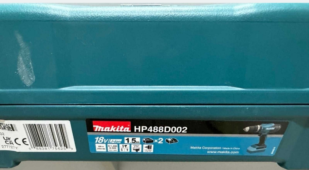 Makita HP488D002 (2 акб*1.5Ач/зу/кейс) Аккумуляторная дрель-шуруповёрт. Харьков - изображение 5