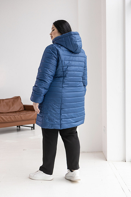 Женская удлинённая демисезонная куртка курточка больших размеров 54-78р Киев - изображение 3