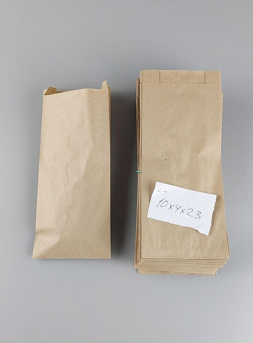 Пакет паперовий 10*23см Коричневий 1000 шт Харків - фото 2