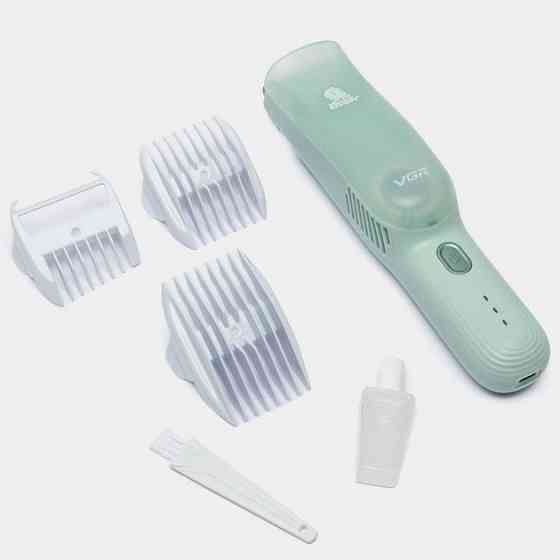 Дитяча машинка для стрижки VGR V-155 GREEN дітей новонароджених безшумна тиха з насадками 0-12 мм BZ-28 Київ