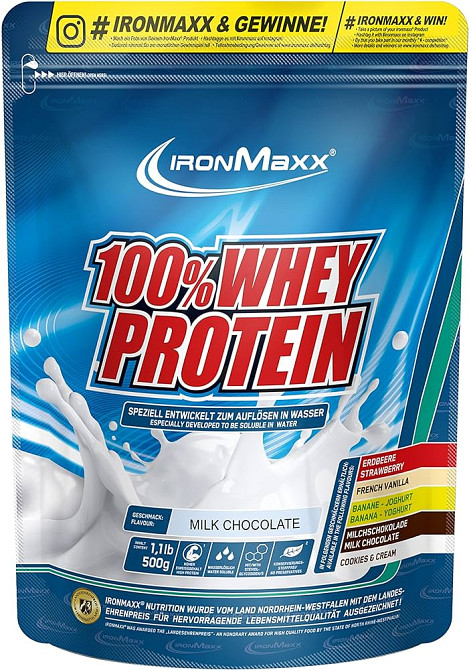 Протеїн Ironmaxx 100% Whey Protein 500 g (Milk Chocolate) Луцьк - фото 1