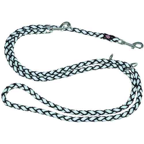 Поводок Trixie Cavo для собак светоотражающий регулируемый черный L–XL 2,00 м х 18 мм Киев