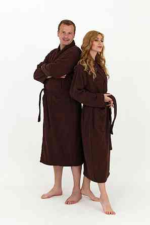 Мужской махровый халат Ideal Textile L коричневый (56860509) Черновцы