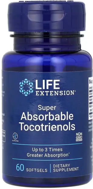 Вітамін E токофероли Life Extension Super Absorbable Tocotrienols 60 гел капс Київ - фото 1