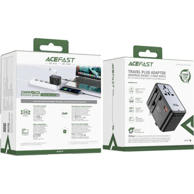 Зарядний пристрій Acefast 5xUSB 75W (3xUSB-C + 2xUSB-A) Gan Z1 Fast Charger (6974316282495) Вінниця - фото 7