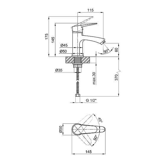 Смеситель для раковины Lidz Nicole 001F (k35) LDNIC001FCRM21880 Chrome Киев