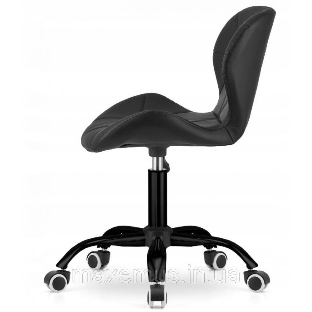 Кресло офисное B531 на колесах черное черная основа современный дизайн компьютерное кресло для дома и работы экокожа Мостиска - изображение 16